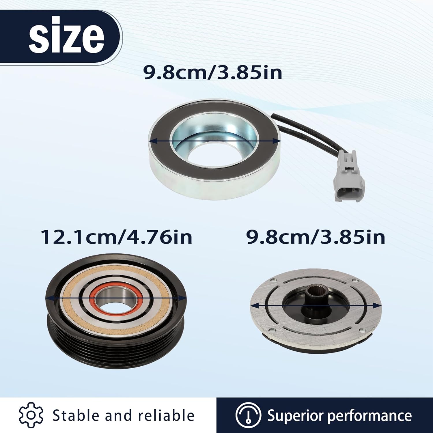 Air Conditioner AC Compressor Clutch Kit Fit for Ram 1500 2014-2019, 1500 Classic 2019-2022, 3.6L