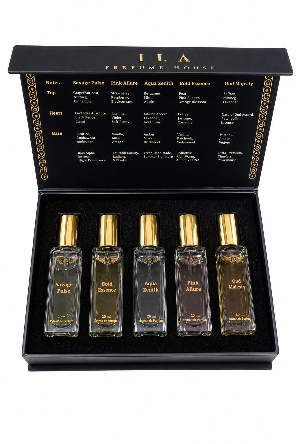 Signature Quintet Extrait de Parfum Gift Set, 5 x 20ml, 30% Oil Concentration, Magnetic Box-image-16