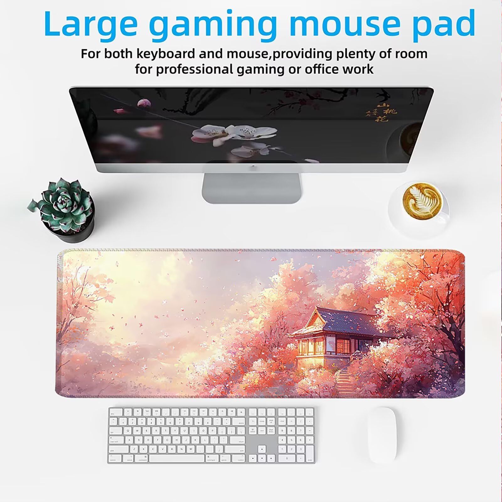 Podkładka pod mysz 1200 x 600 mm Podkładka pod mysz dla graczy, bardzo cienka podkładka na biurko, antypoślizgowa gumowa podstawa, zmywalna, ulepszona szybkość i precyzja do komputera, komputera