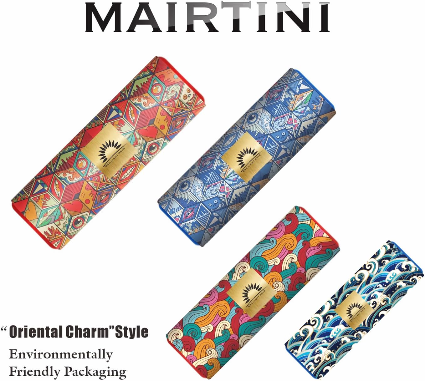 Mairtini Academy Grade Brilliant Series“Oriental Charm” Half-pan Solid Watercolor Paint 24 Colors Set with Blue Iron Case