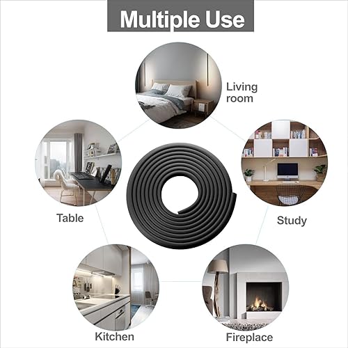 Miniatura 5 de Protector de bordes y esquinas a prueba de bebés borde de esquina a prueba de niños borde de seguridad de 18 pies  8 esquinas cojín de espuma para