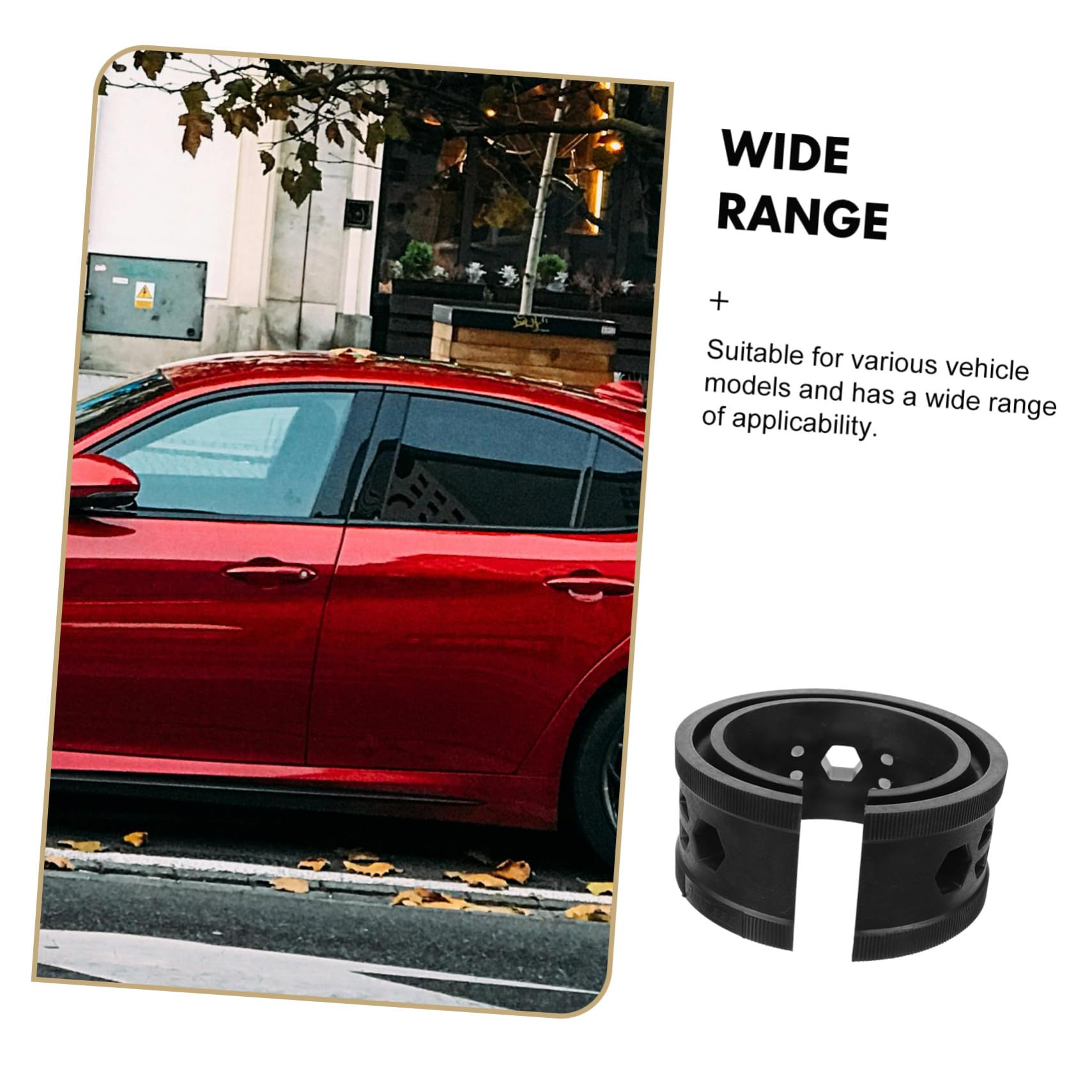 SOLUSTRE Distanziatore Molla Ammortizzatore Auto in Gomma Nero Assorbimento Colpi Efficiente e Installazione Semplice per Sospensioni Auto Automotive