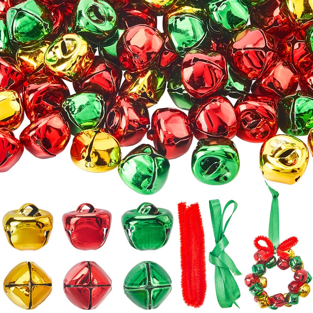 Adornos de Corona de Cascabeles para Colgar en el Árbol de Navidad