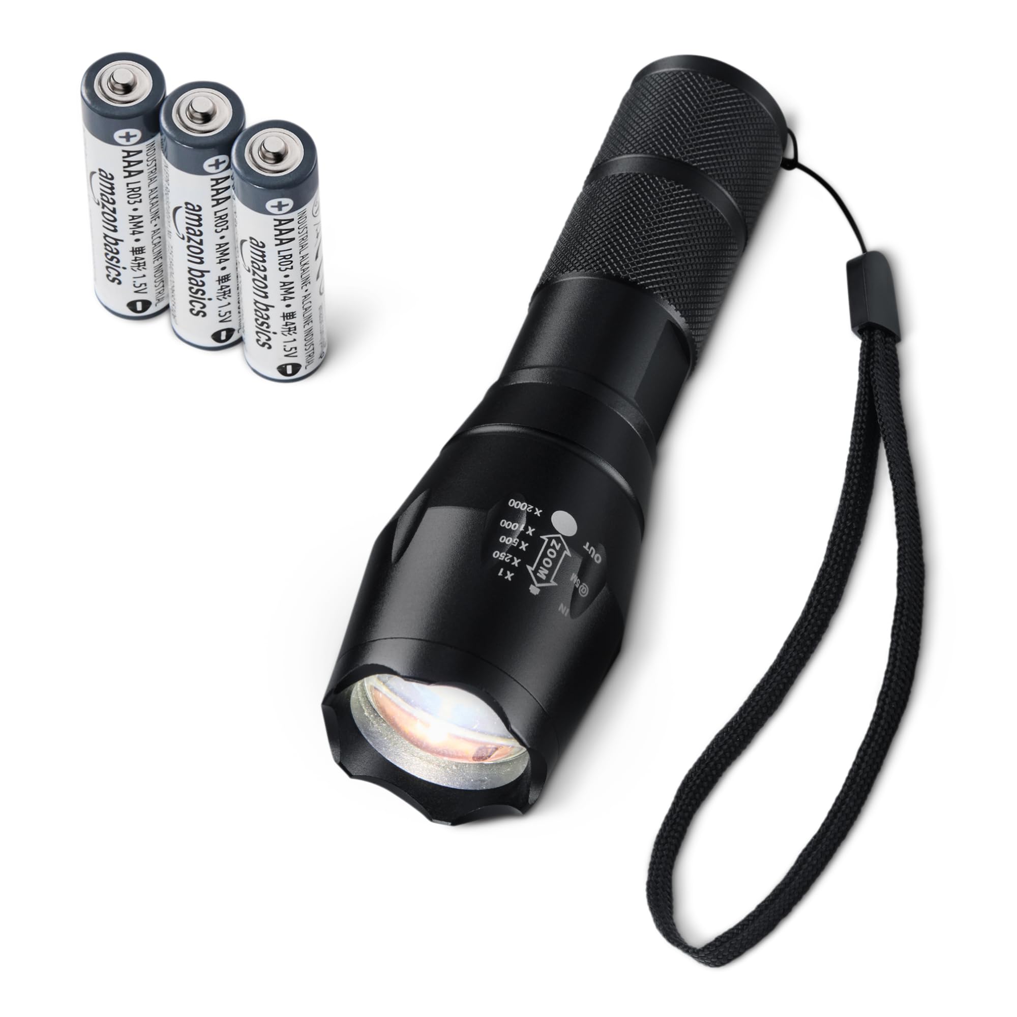 Amazon Basics Handheld LED Flashlight — 200 lumens