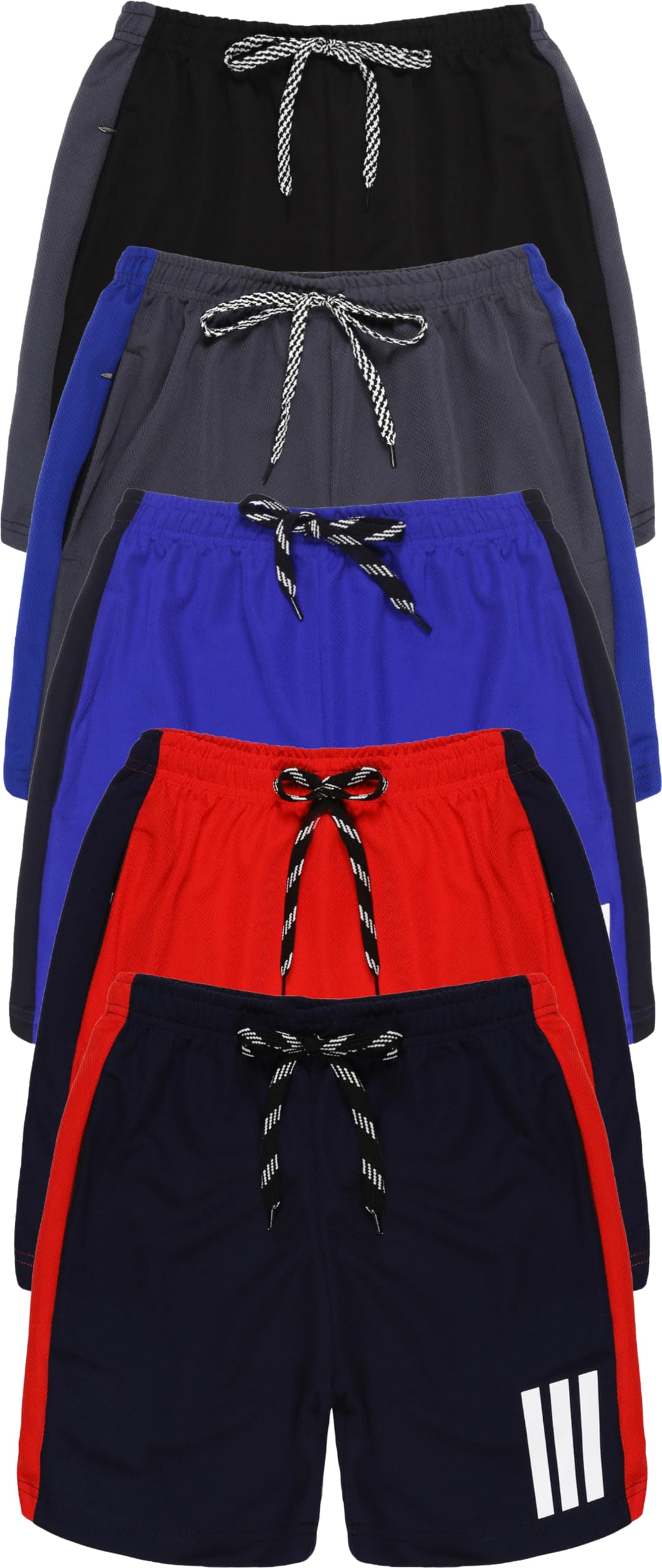 5-Pack Polyester Sports Shorts for Boys and Girls-image-37