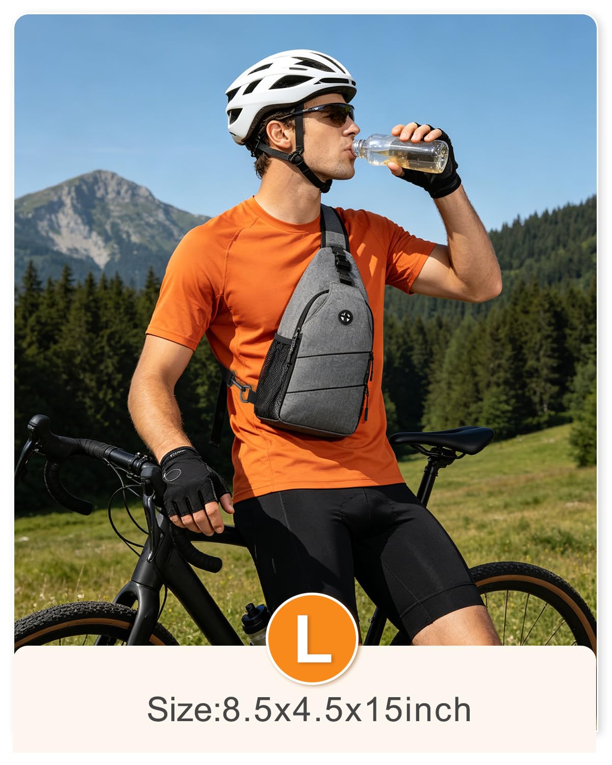 Pritent Bolsos cruzados para mujeres y hombres, bolsa bandolera de moda Bakpack casual con correa de hombro convertible, bolsa cruzada de viaje para senderismo, viajes al aire libre (gris claro,