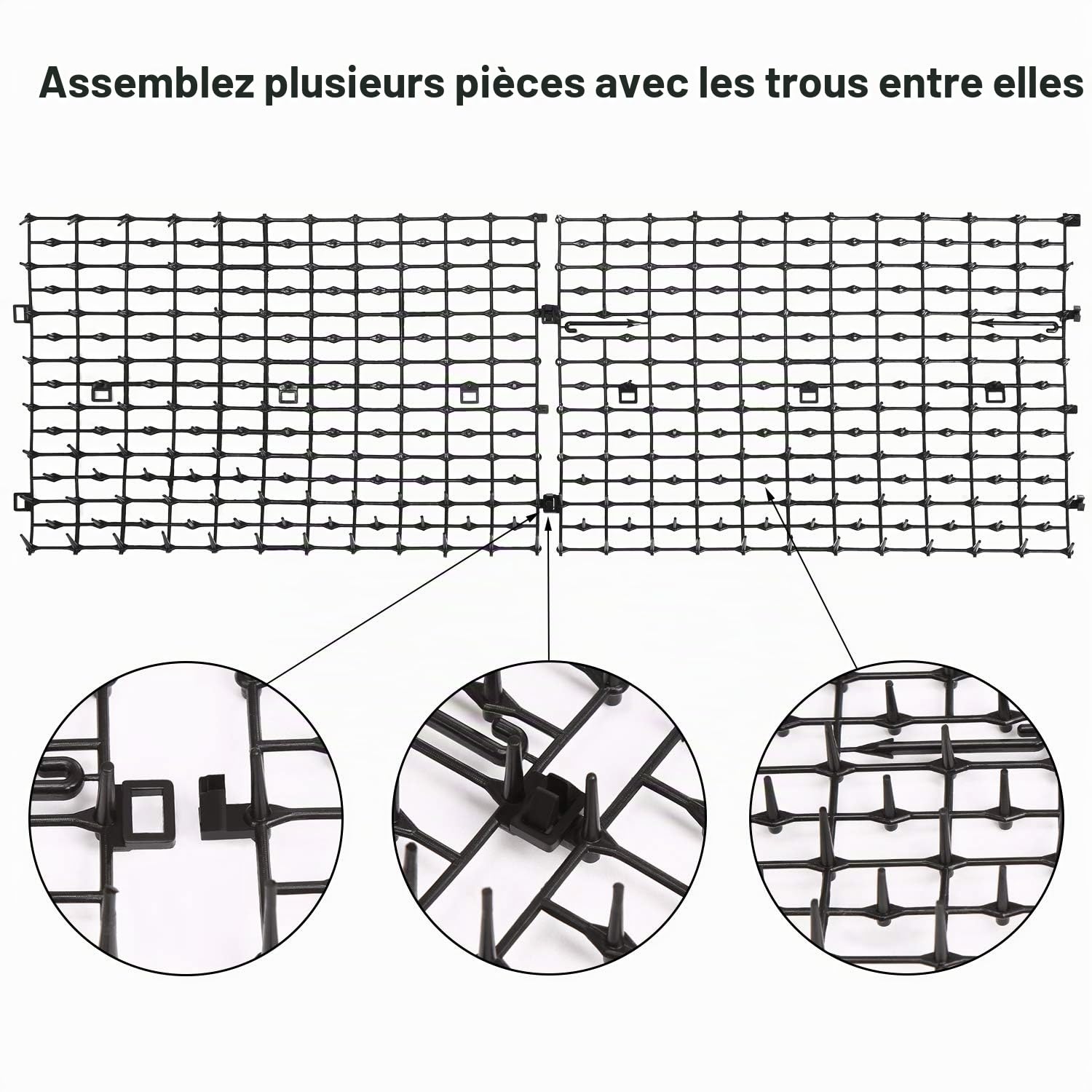 2 Rouleaux de 200 x 30 cm Tapis Anti-Chat avec Pointes Empêcher Les Animaux de S'approcher, Tapis Anti-Chat d'Epine Grille de Jardin Anti Chiens pour Les Jardins Intérieurs et Extérieurs