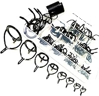 Kalavarma Fishing Rod Guides Repair Kit - Durable Stainless Steel Ceramic Ring Replacement for Casting Rods