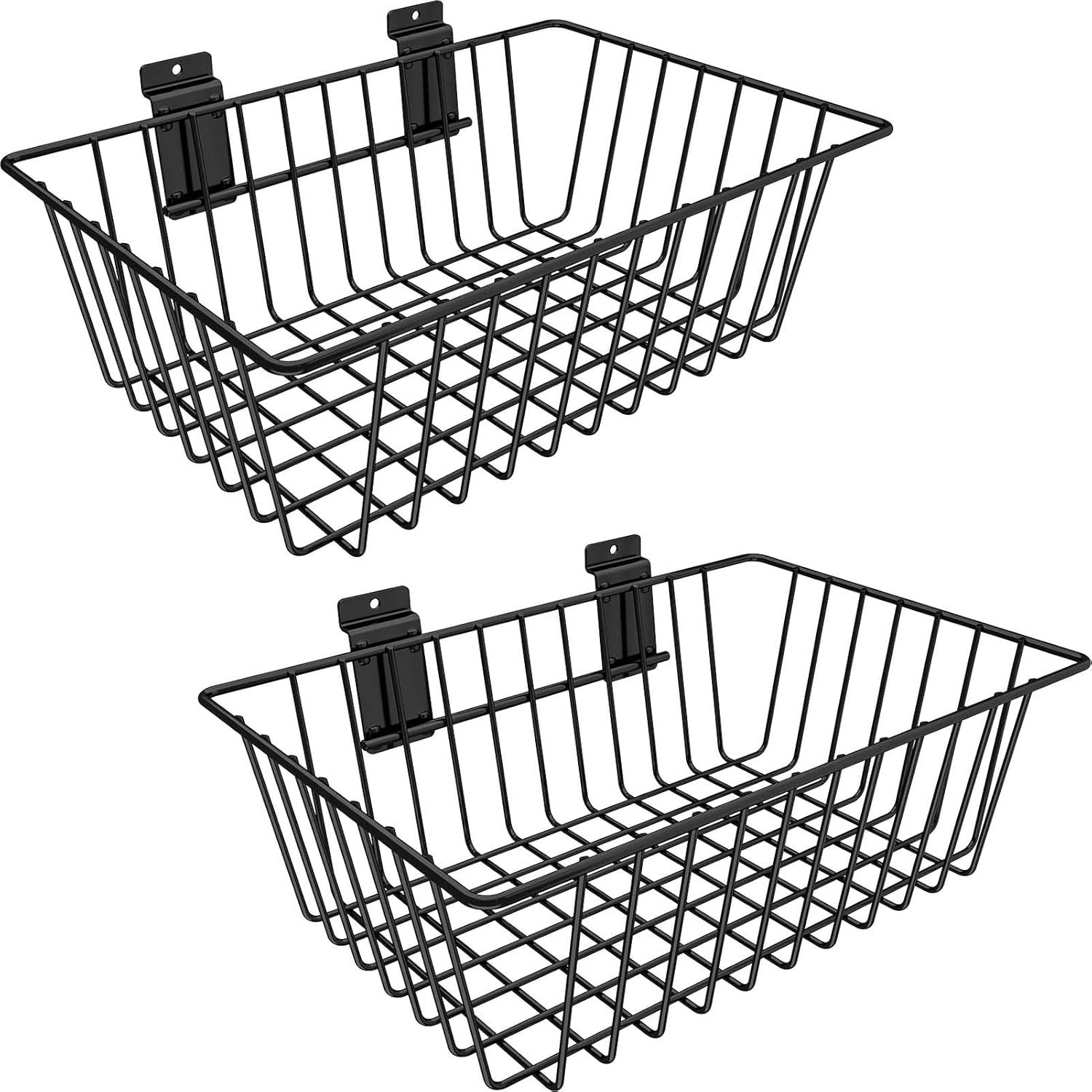 2 PCS Slatwall Baskets,Hanging Gridwall Baskets,Storage
