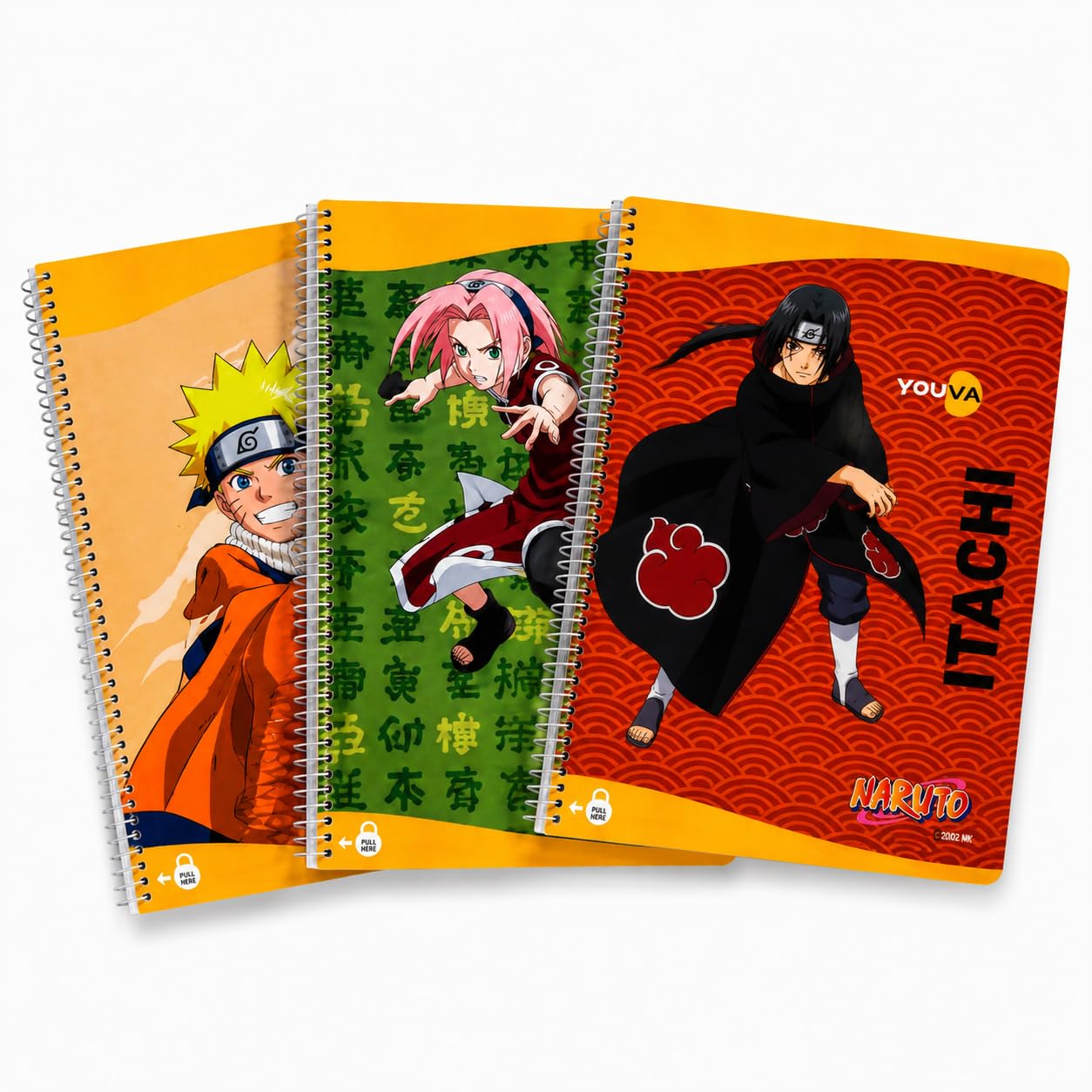 YOUVA Naruto Spiral Long Book Single Line 172 Pages A4 Size Pack of 3-image-49