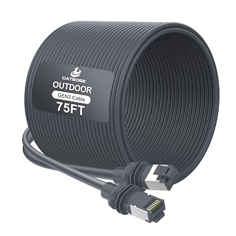 75FT Starlink Gen3 Cable, Outdoor Standard V3 Cable for Starlink Kit, 26AWG 100% Pure Copper Core, Waterproof, Replacement Gen 3 Extension Cable for Starlink Rectangular Satellite V3 Accessories