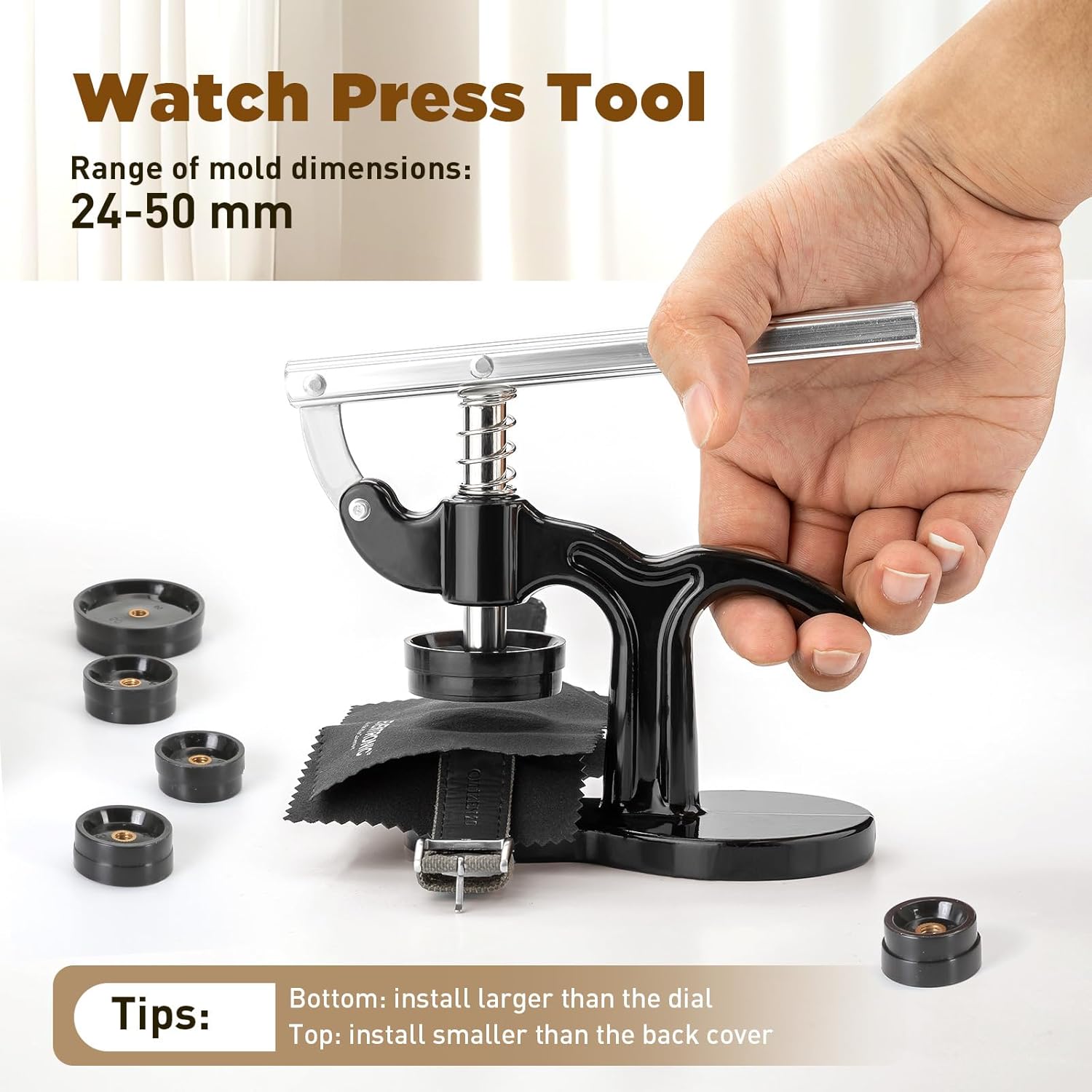 【Combination Version】Eventronic Watch Repair Tool Kit + Watch Press Tool 154PCS, Professional Watch Link Removal Kit, Watch Battery Replacement Tool Kit, Watch Band Tool, Spring Bar Tool Set,Watch Kit