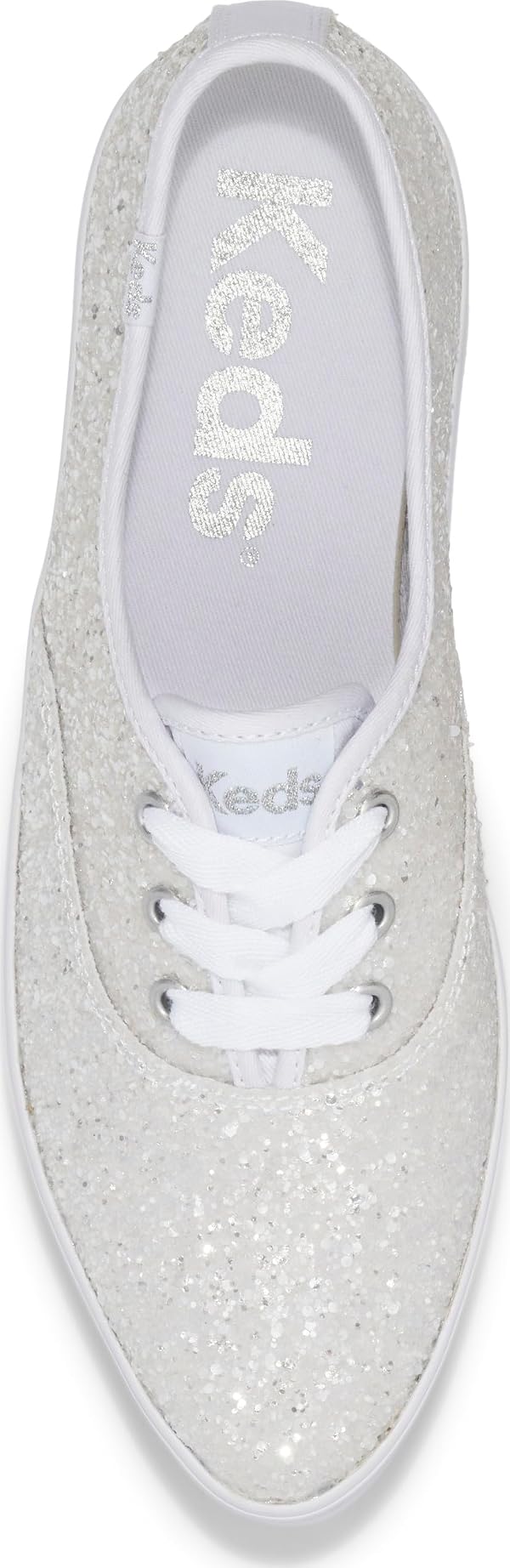 Keds Women's Keds Point Lace Up, White Glitter, 8 Medium by Keds - Used condition - Image 4