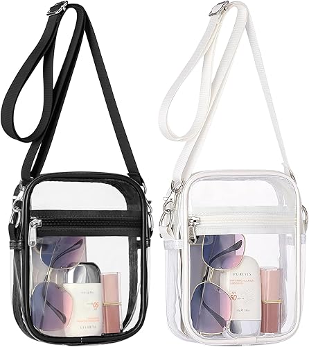 PACKISM Bolsa transparente para eventos de estadio Monederos pequeños transparentes para mujer, bolsa bandolera para conciertos y eventos deportivos