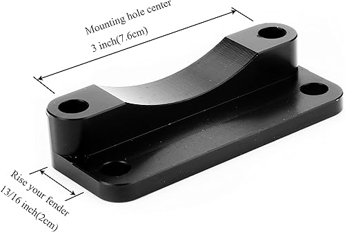 Miniatura 2 de Elevadores de guardabarros delanteros Adaptador de guardabarros central de agujero de 3 pulgadas para FLHR 1993-2013 FLHT 1995-2010 FLHTCU 1993-2013