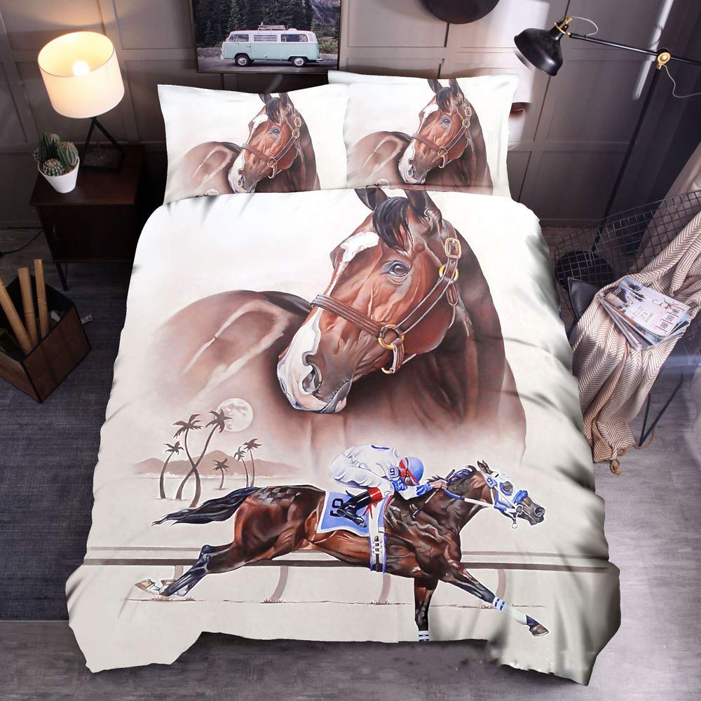 Housse de couette cheval 140x210 pour décorer une chambre ado