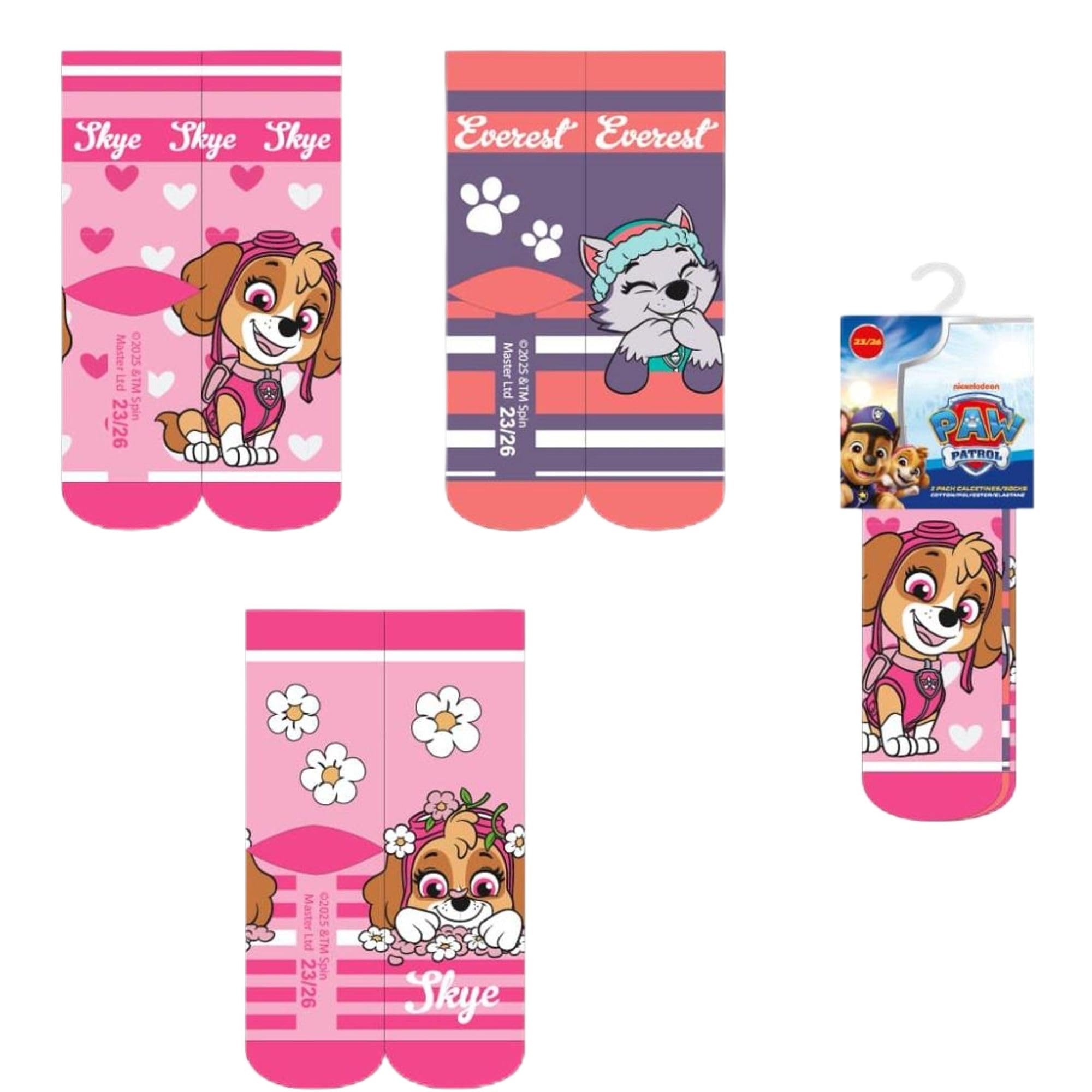 Paw Patrol Calcetines Niña Pack de 3 Cómodos Seguros CERDÁ LIFE'S LITTLE MOMENTS