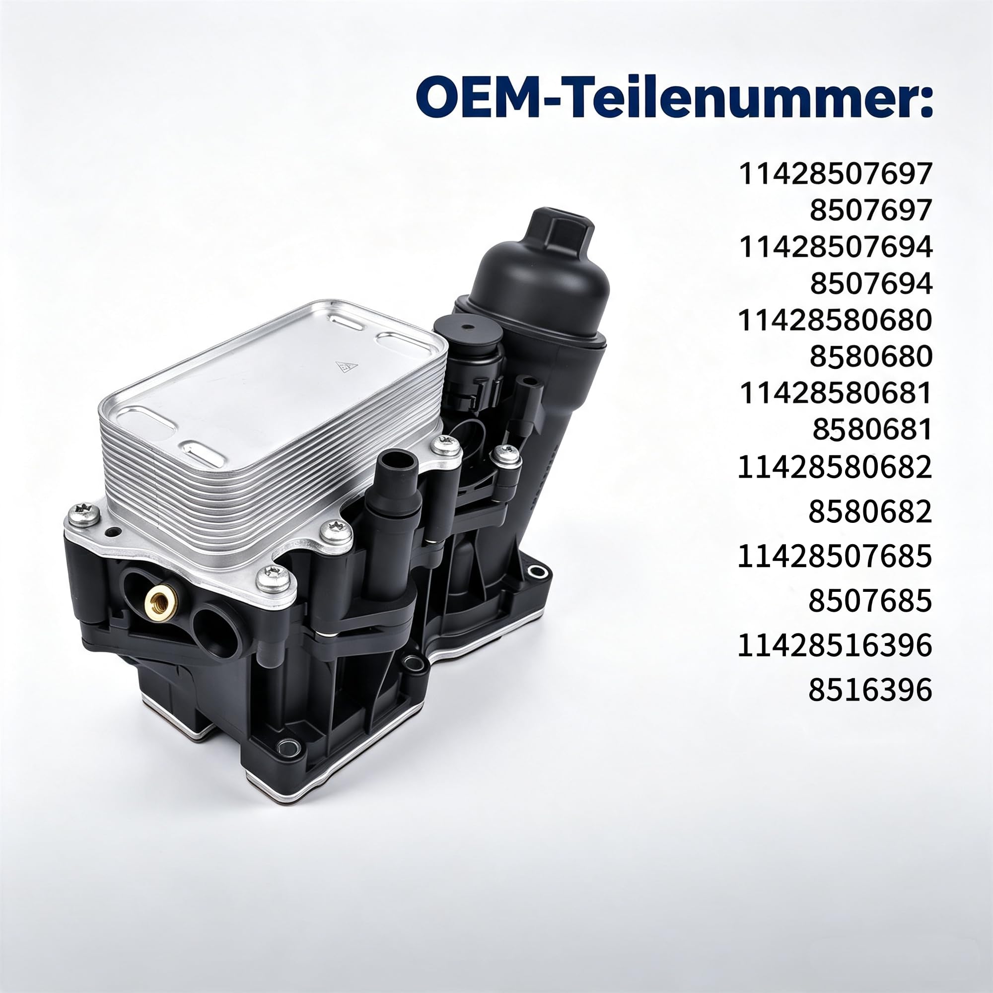 Refroidisseur d'huile à moteur Compatible avec 1 2 3 4 5 Series X1 X3 X5 E84 F15 F25 11428507697 Hopzty