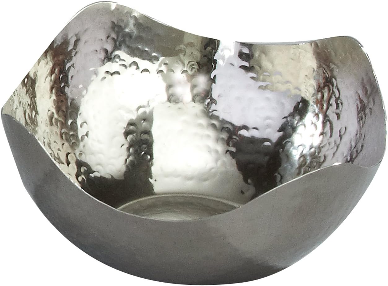 Elegance Hammered 6-Inch Stainless Steel Bowl, 6" x 6" x 3": Serving Bowls: Home & Kitchen