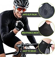 Vista 5 de Juego de 6 accesorios de bicicleta para hombres y mujeres, bolsa de ciclismo, jaula de soporte para botella de agua, guantes y luz trasera