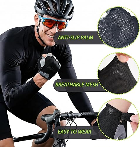 Miniatura 5 de Juego de 6 accesorios de bicicleta para hombres y mujeres, bolsa de ciclismo, jaula de soporte para botella de agua, guantes y luz trasera