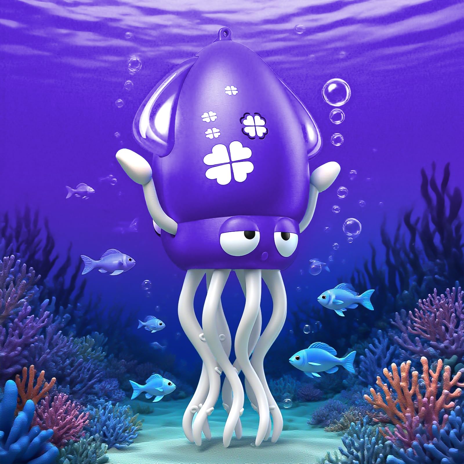 Smalody Giocattolo Intelligente a Forma di Polipo Danzante con luci LED e Musica, Giocattoli interattivi Ricaricabili per Bambini con Funzione di evitamento Ostacoli, Natale Compleanni (Viola)