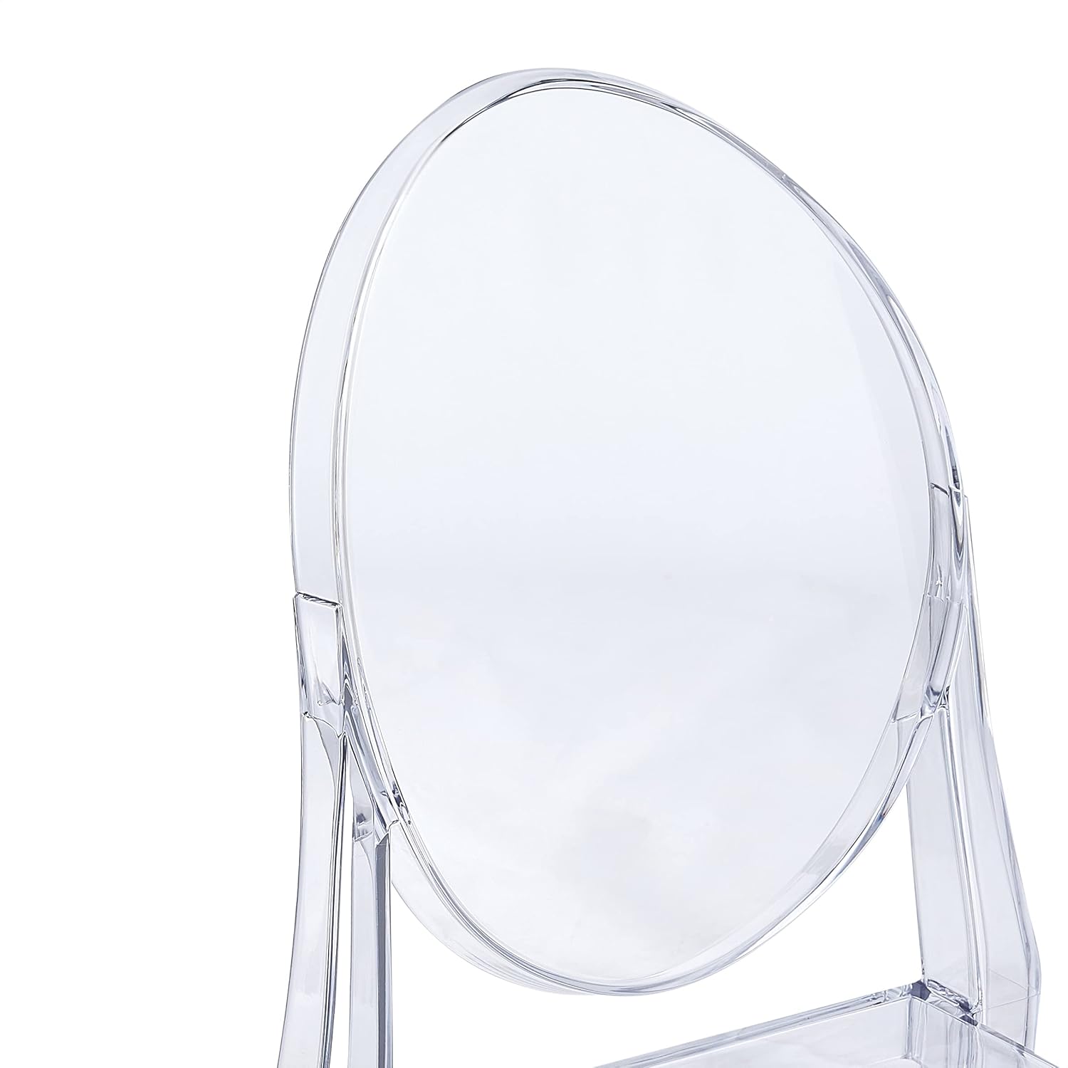 CangLong Modern Acrylic Stacking Kitchen and Dining Room Armless Chair in Clear for Kitchen, Dining, Living, Guest, Bed Room, Set of 1,Transparent: Furniture & Decor