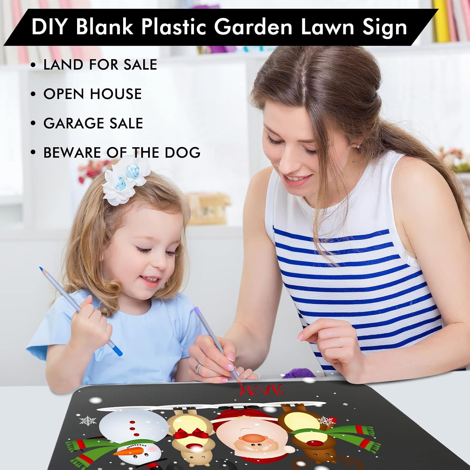 Blank Yard Signs Black - 18"x12" Corrugated Plastic Outdoor Sign with H Stake,Poster Board for Home,Garage Estate Sale,for Rent,Birthday,Open House,Now Hiring,or Political Lawn Signs(4 Pack)