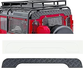 Zolikar RC Stainless Steel Rear Body Upper Skid Plate Decorative Trim Panel Set for TRX4M Upgrades Defender 1/18 Scale RC Crawler Car Accessories