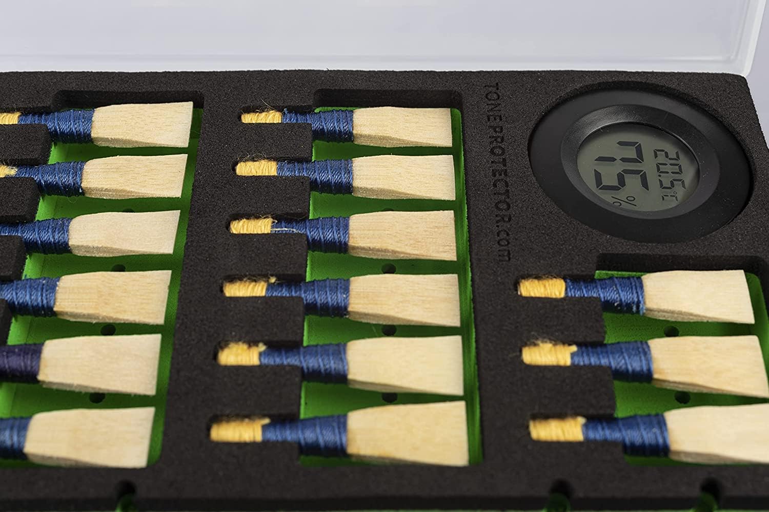 Tone Protector Reed Case for Bagpipe Reeds: Digital Bagpipe Reed Storage With Two-Way Humidity Control
