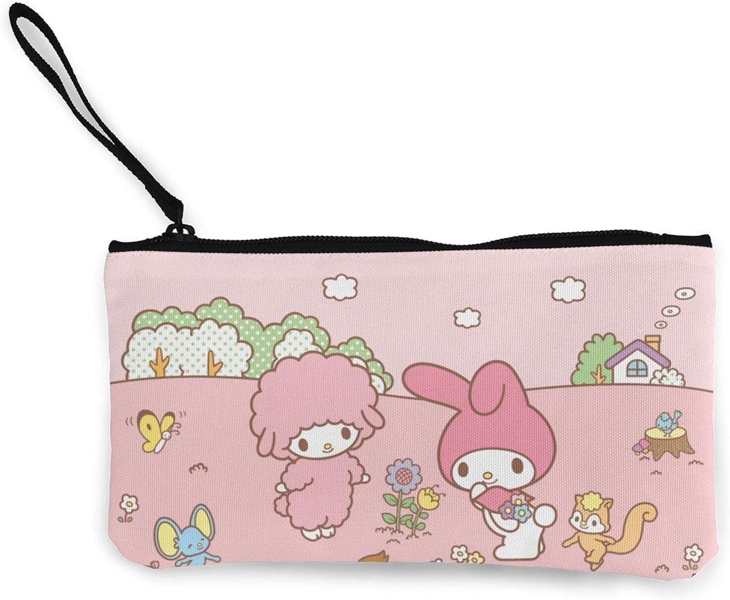 ハローキティ アニメ 財布 キャンバス 小銭入れ 携帯電話 化粧ポーチ スリム ポーチ コイン メイクポーチ ブランド品 多機能 ギフトを収容する Danesi コンパクト パスポート クレジットカード