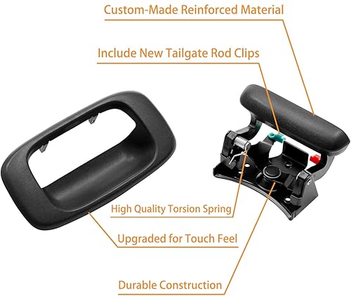 Vista 4 de Kit de reconstrucción del pestillo de la manija del portón trasero, compatible con Chevy Silverado 1500 2500 3500 1999-2006, GMC Sierra, reemplaza #