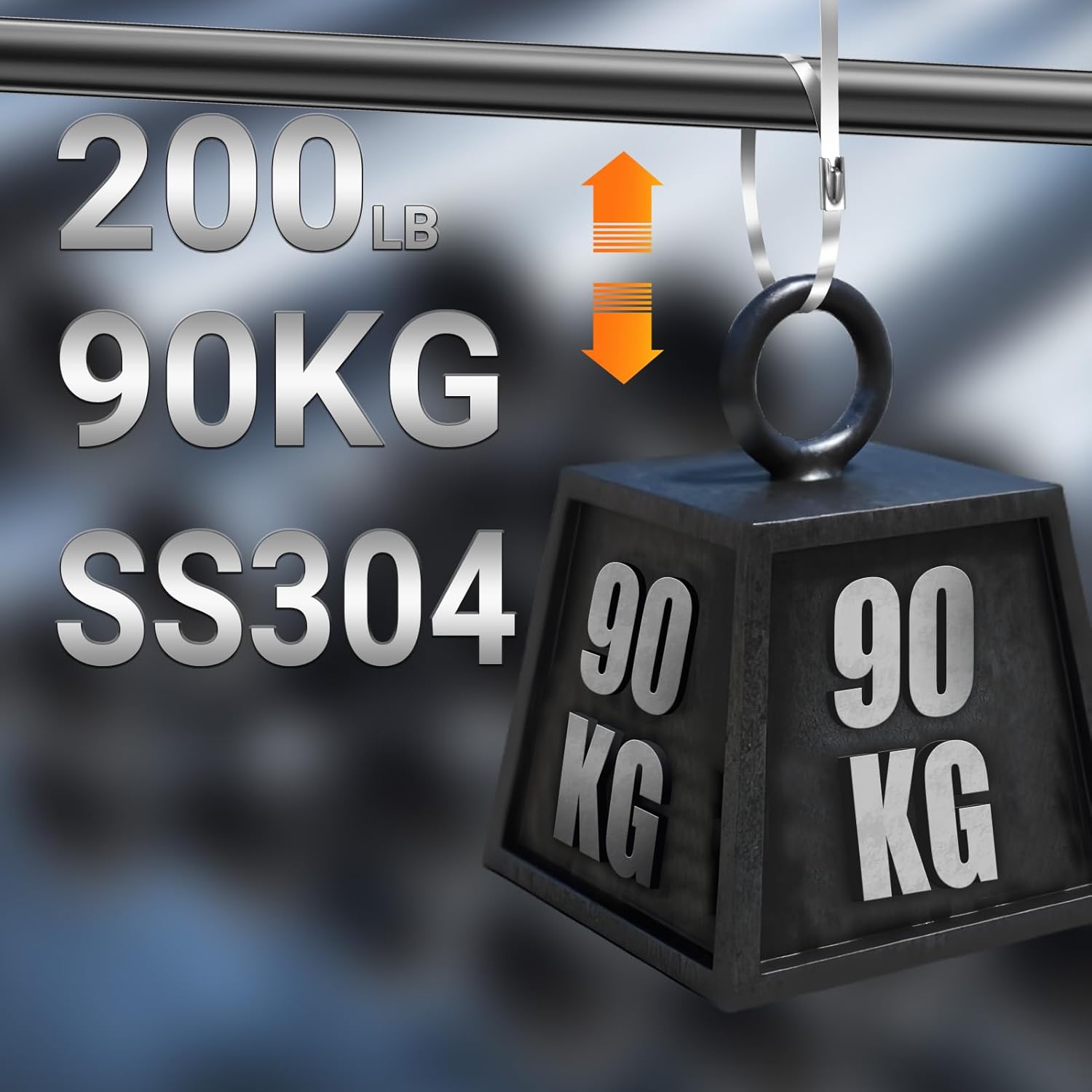 300 Pack 11.8 Inch 304 Stainless Steel Zip Ties, 200LBS Heavy Duty Self-Locking Cable Ties - Bulk Value for Workshops and Contractors (300PCS 11.8inch)