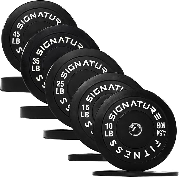 Fitvids Olympic Bumper Plates Set, 2 Weight Plates for Strength Training & Weightlifting, 260LB Set (10LB, 15LB, 25LB, 3