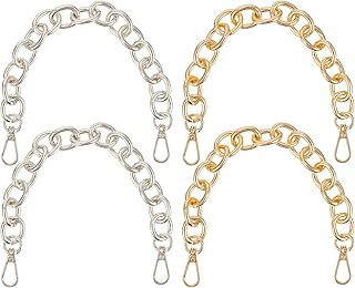 VALICLUD 4 Peças de Ouro Acessórios Cadeia De Substituição para Bolsa Bolsa Alça De Corrente Bolsa Cadeias de Ferro Plana Alça de Corrente Bolsa Correntes para Bolsa Bolsa DIY Fazer