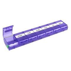 EZY DOSE Weekly 7-Day Pill Case Medicine Planner Vitamin Organizer Box X-Large Locking Compartments to Secure Prescription Medication