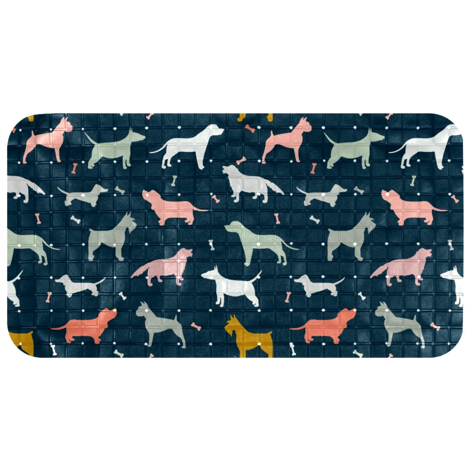 Tapis de douche antidérapant de haute qualité à motif chiens rigolos