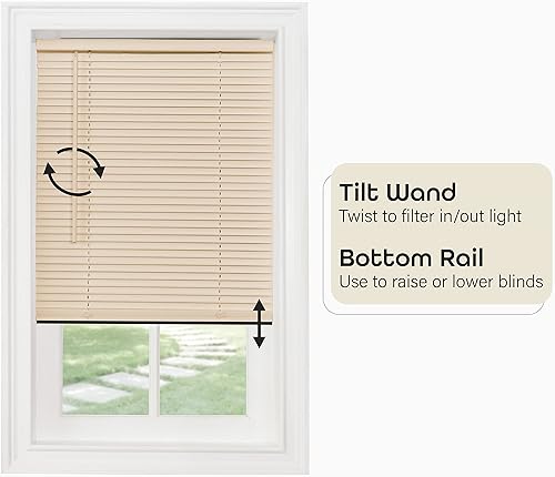 Miniatura 4 de Achim Home Furnishings Morningstar Persiana miniatura de filtración de luz con cordón alabastro