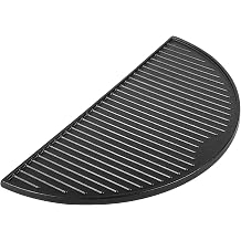 18 Half Moon Grill Plate Cast Iron Reversible Grill Plate for Large Green Eggs and Other 18 Kamado Grills BGE Grill Grate BBQ Accessories