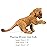 FUNSHOWCASE African Jungle Animals Playing Lion Cub Toy Figure Realistic Plastic Figurine Height 1.8-inch