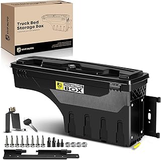 YHTAUTO Passenger Side Truck Bed Storage Tool Box Lockable Fits 2019-2025 Chevrolet Silverado GMC