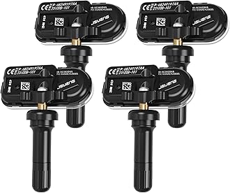 TPMS Sensor, 4-Pack Tire Pressure Monitoring Sensor Compatible with Dodge RAM 1500 2500 3500 4500, Jeep Cherokee Replaces 68249197AA 68157568AA 433mhz