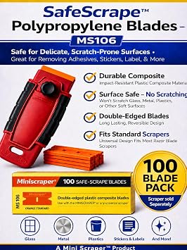 Plastic Razor Scraper Blades Double Edged (1 Pack)