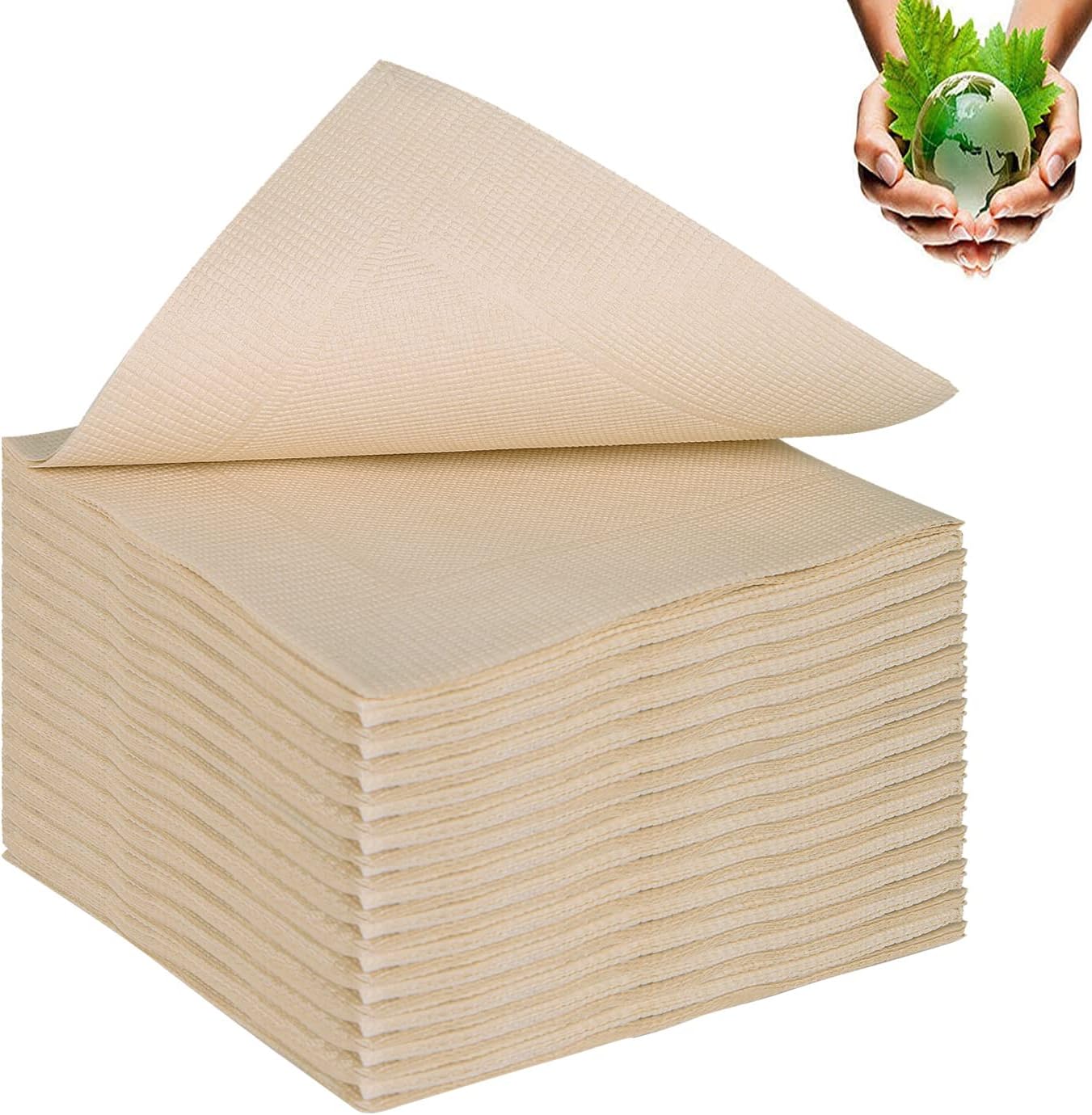 100 Pack Disposable Cocktail Napkins, Quality 2Ply