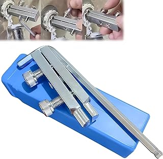 Broken Valve Thread Extractor, Stripped Screw Removal Tool Broken Key Extractor Kit, Extractor de Tornillos Quebrados Pipe Nipple Extractor Set for Damaged Faucet Water Tap Bolt Grip Edge(1PACK)