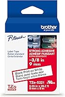 Vista 9 de Brother P-touch TZe-M31 Cinta laminada de primera calidad con impresión en negro mate, 12 mm (0.47”) de ancho x 8 m (26.2’) de largo, TZEM31