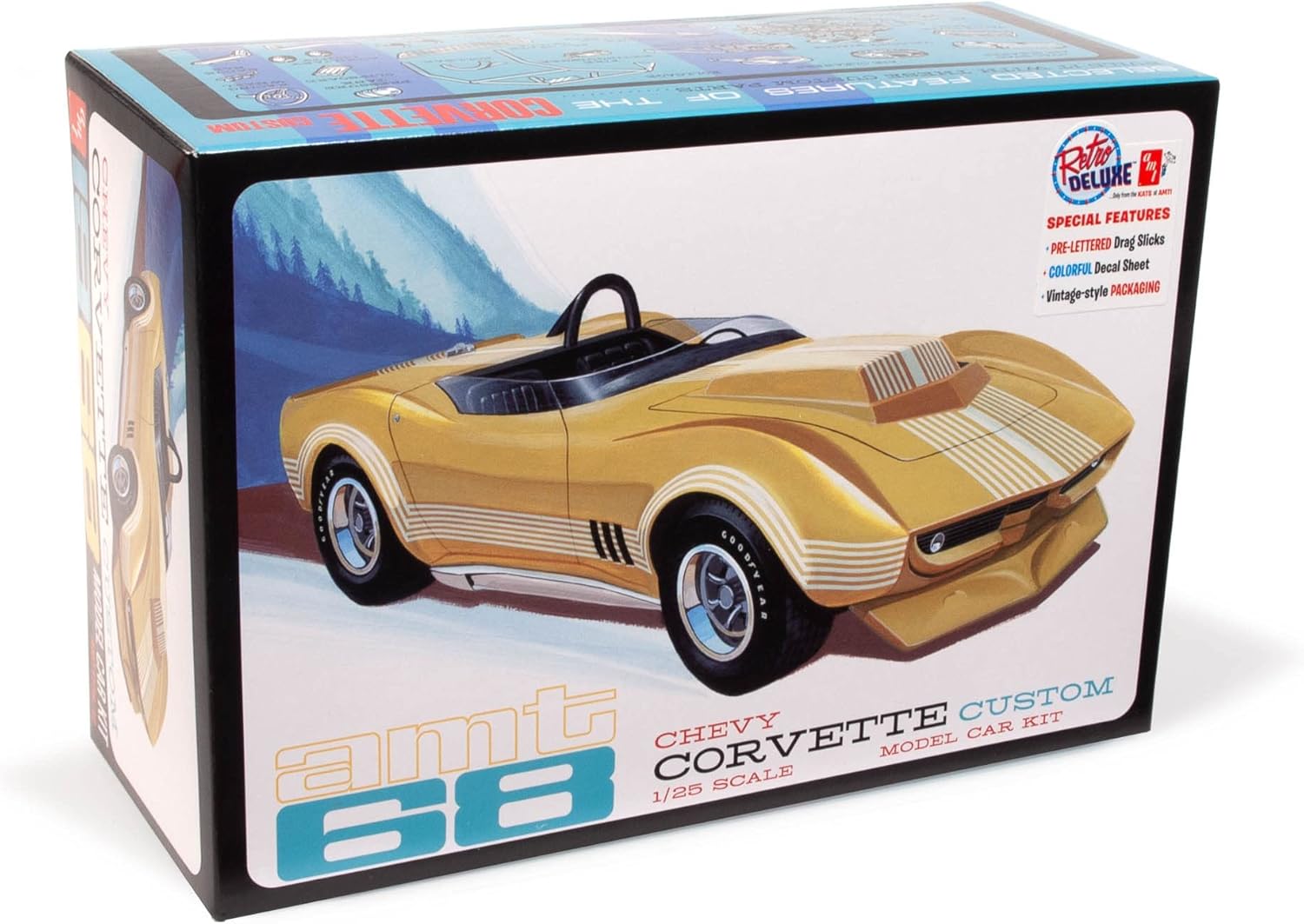 AMT 1236 1968 Chevy Corvette Custom 1:25
