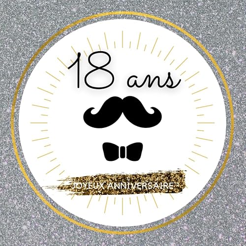 Livre d'or fun - 18 ans - Joyeux anniversaire: 70 pages avec des questions pour inspirer vos invités - 21 x 21 cm design noir et or