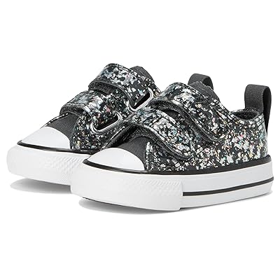 Converse Kids Chuck Taylor All Star Glitter Easy On (Toddler) Boys Shoes Dark Matter/White/Black