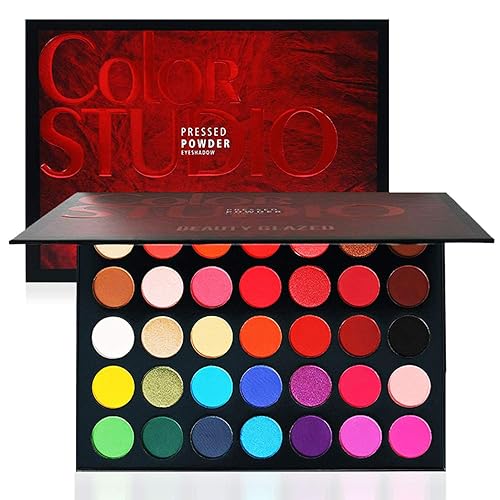 35 colores famosos sombra de ojos paleta de color estudio sombra de ojos paleta polvo maquillaje impermeable desata a su artista interior